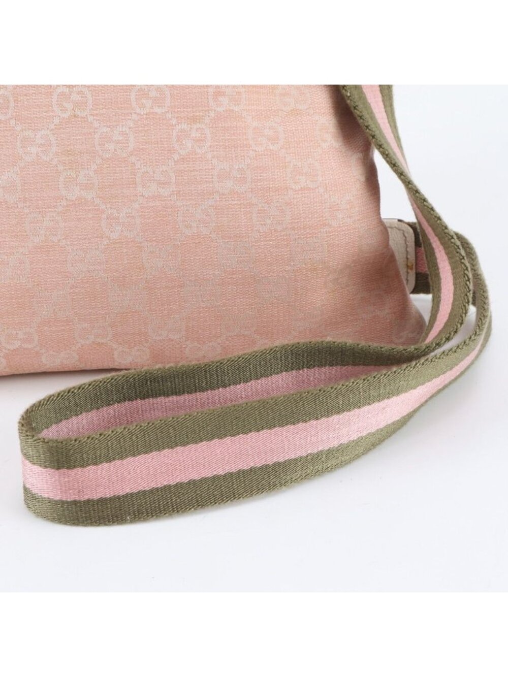 Gucci GG Canvas Sherry Line Leather Shoulder Bag Crossbody - Picture 2 of 9